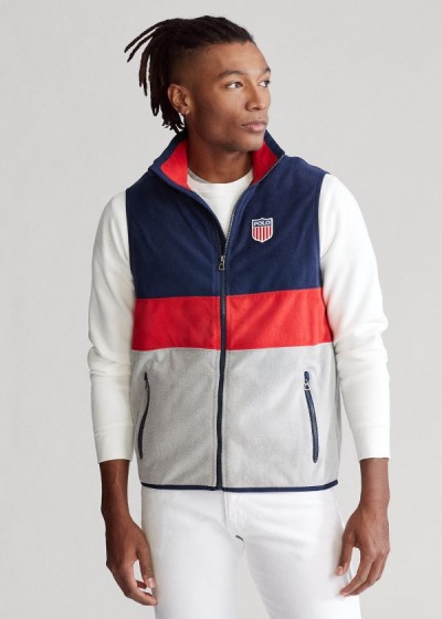 Men's Polo Ralph Lauren Polo Shield Fleece Vests | 380612AZR